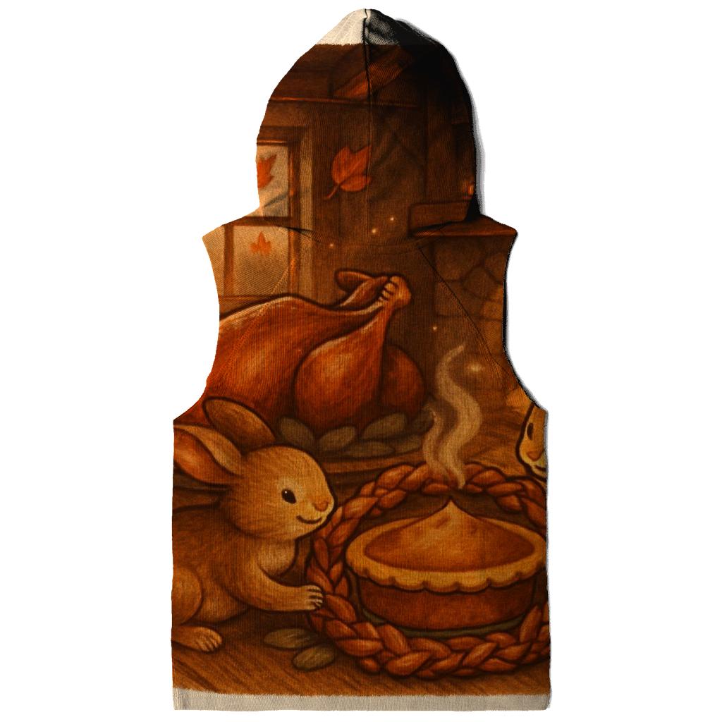 Candlelit Cornucopia Cottage Feast printed hoodies