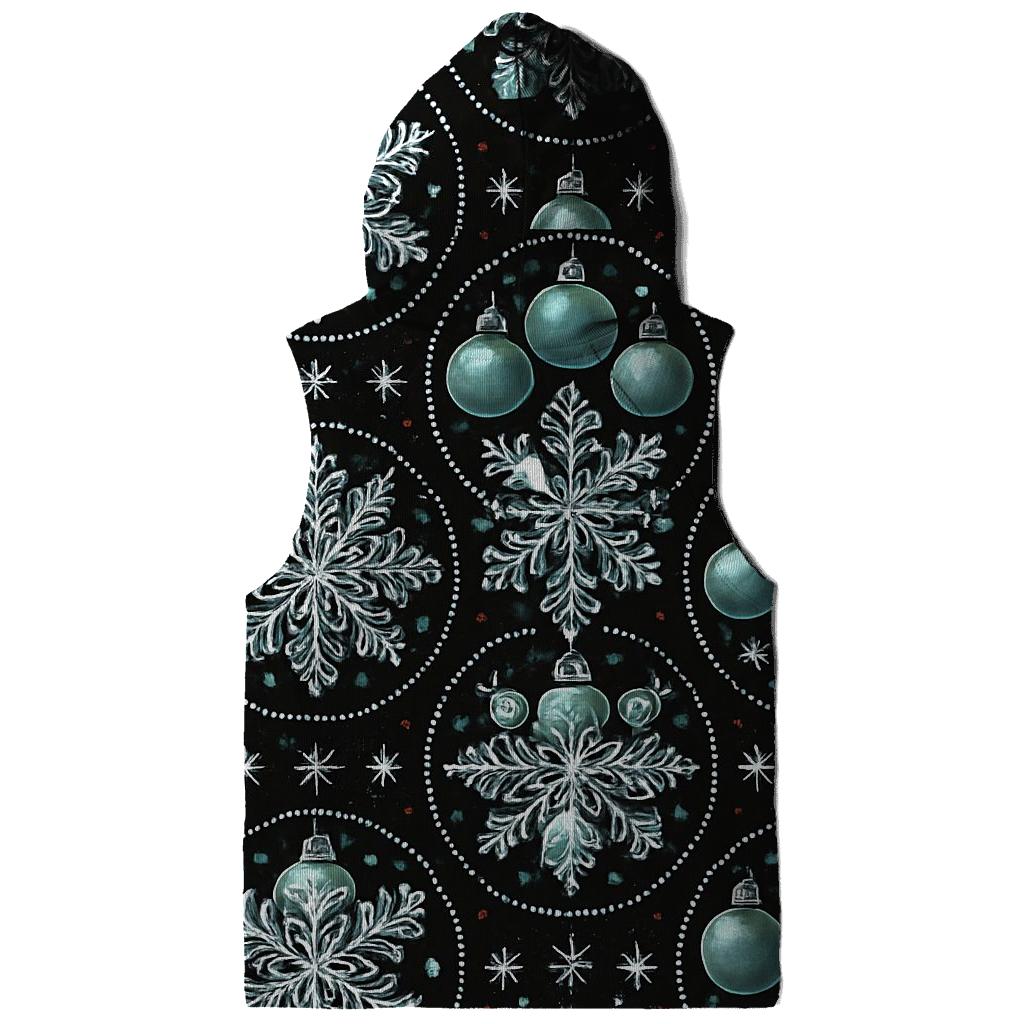 Midnight Snowflake And Ornament Medallion Tessellation On Black Background hoodies fashion