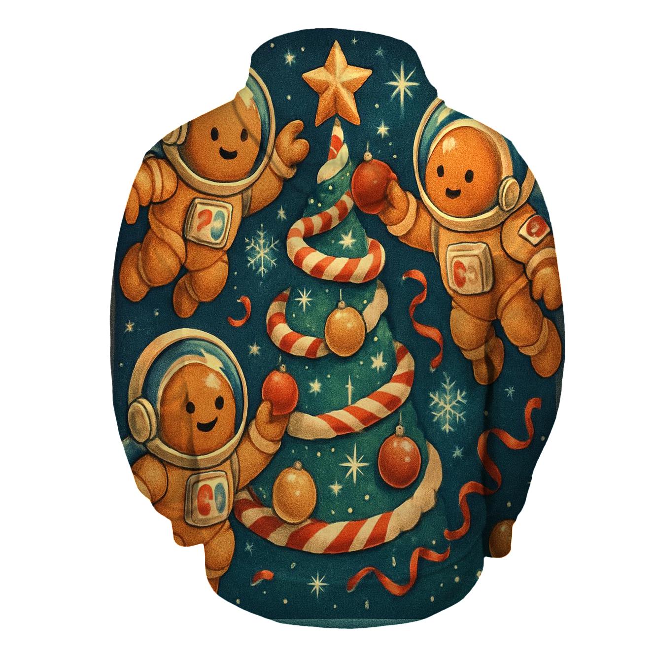 Gingerbread Astronauts Decorating A Zero Gravity Tree hoodie trends