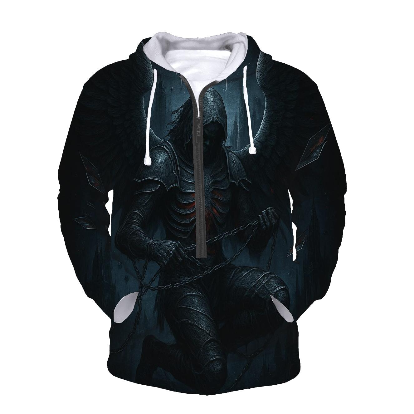 The Obsidian Vesper Seraph graphic hoodies