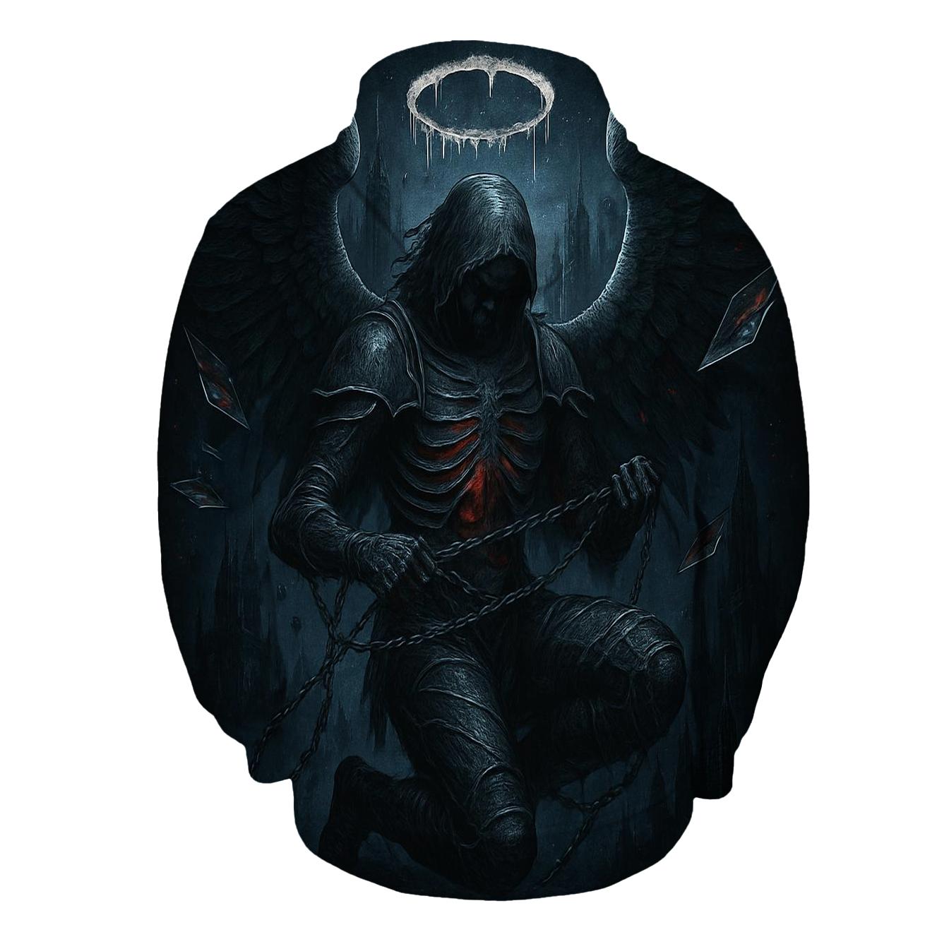 The Obsidian Vesper Seraph graphic hoodies