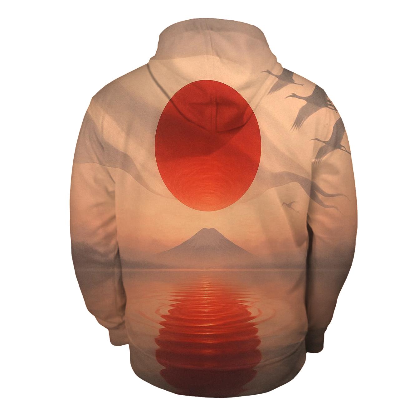Rising Sun Mist Over Water heavyweight hoodies