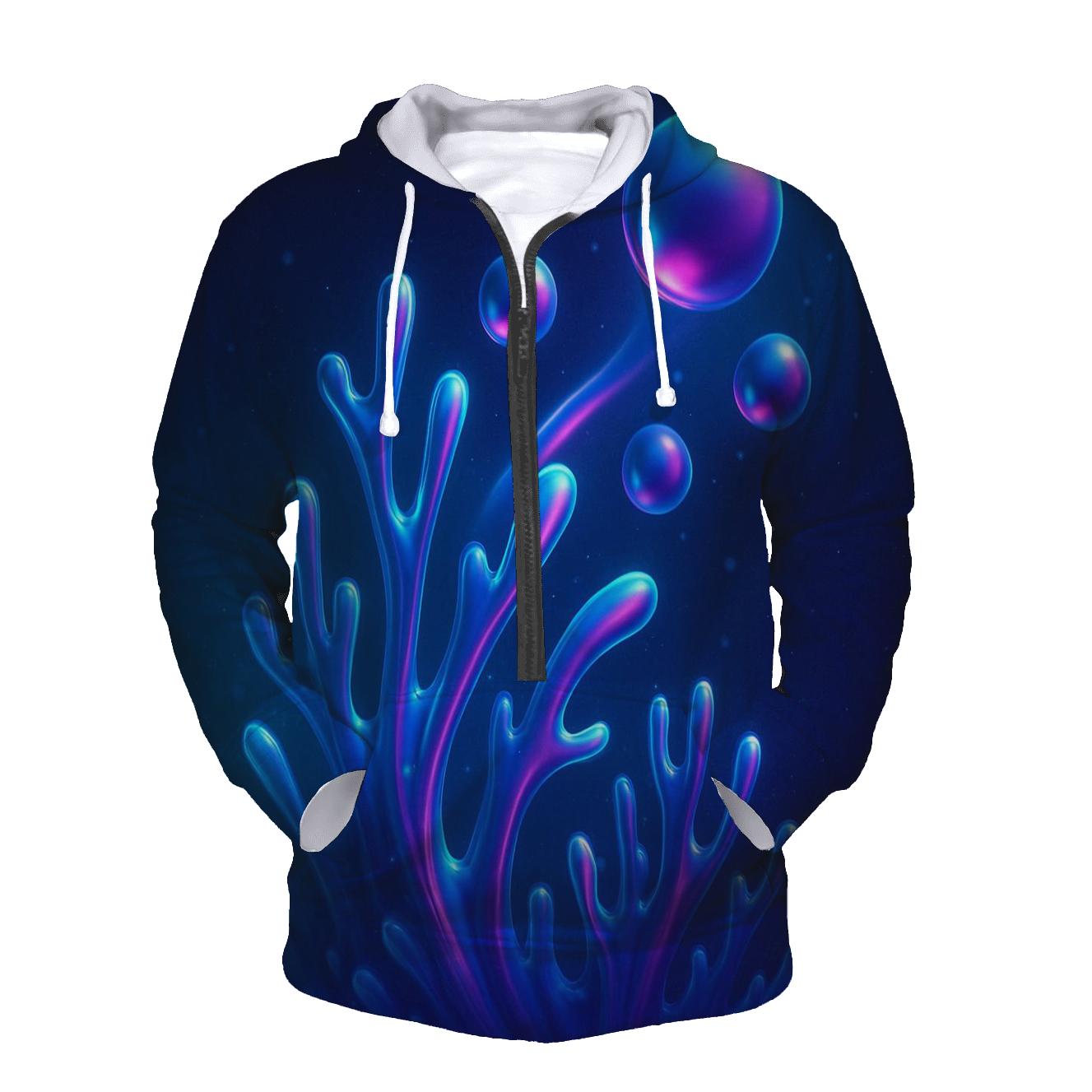 Chromatic Orbit Reef printed hoodies