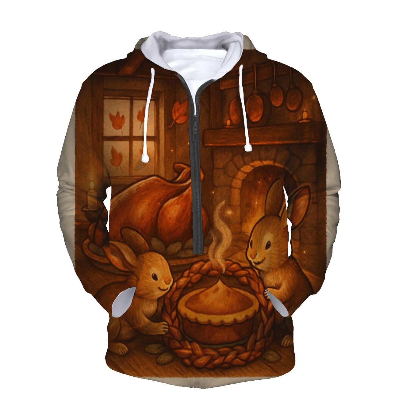 Candlelit Cornucopia Cottage Feast graphic hoodies