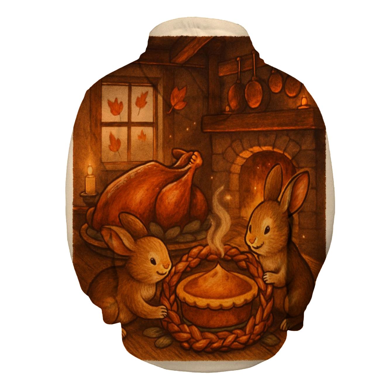 Candlelit Cornucopia Cottage Feast graphic hoodies