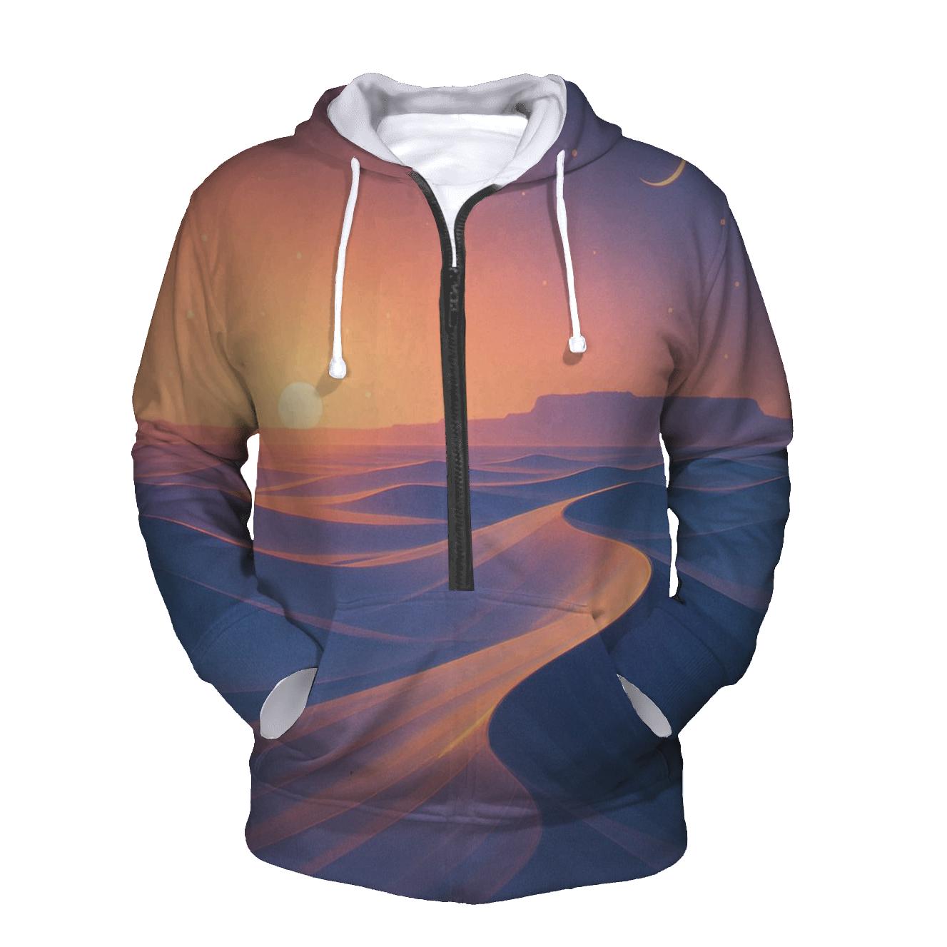 Lavender Wind Over Glass Dunes graphic hoodies