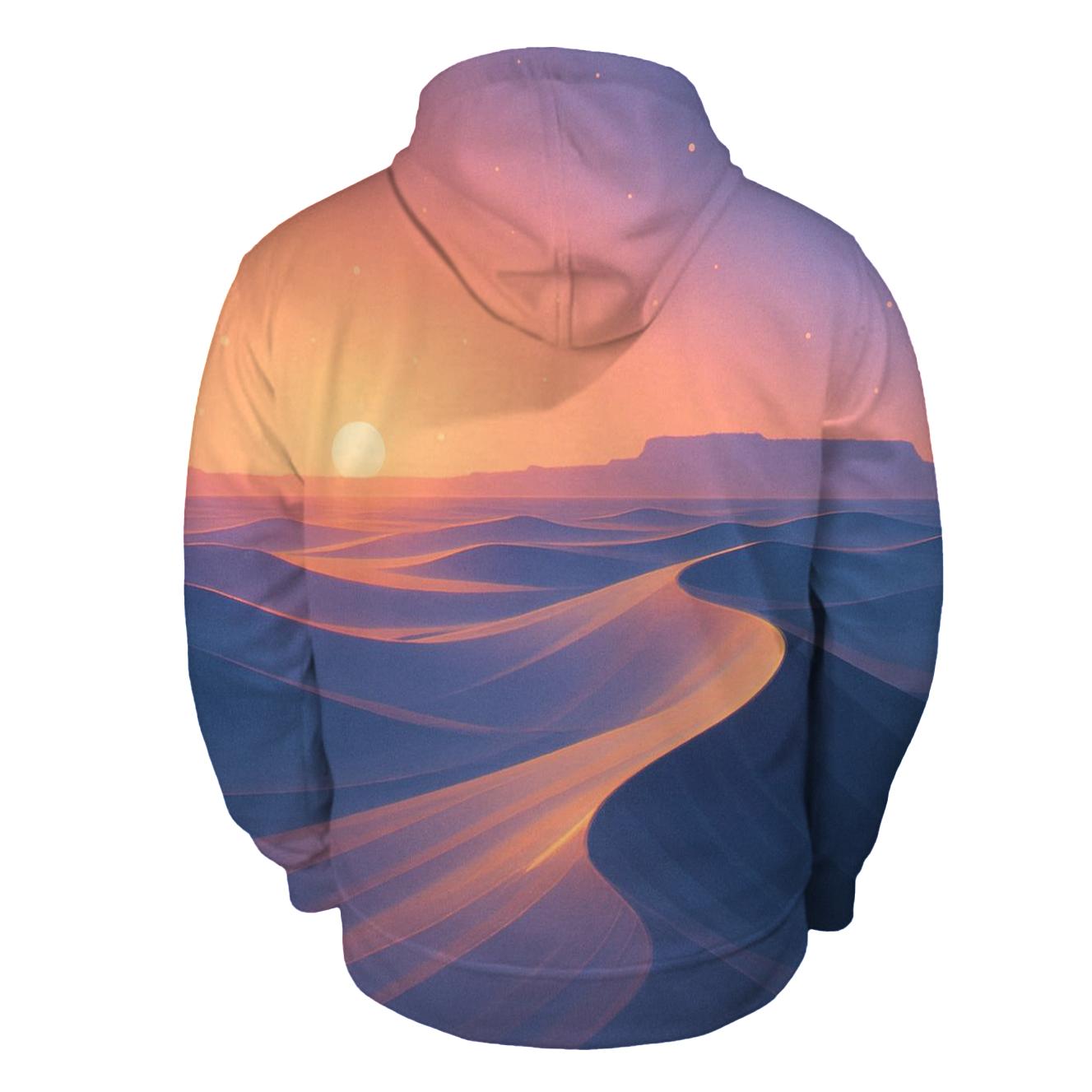 Lavender Wind Over Glass Dunes graphic hoodies