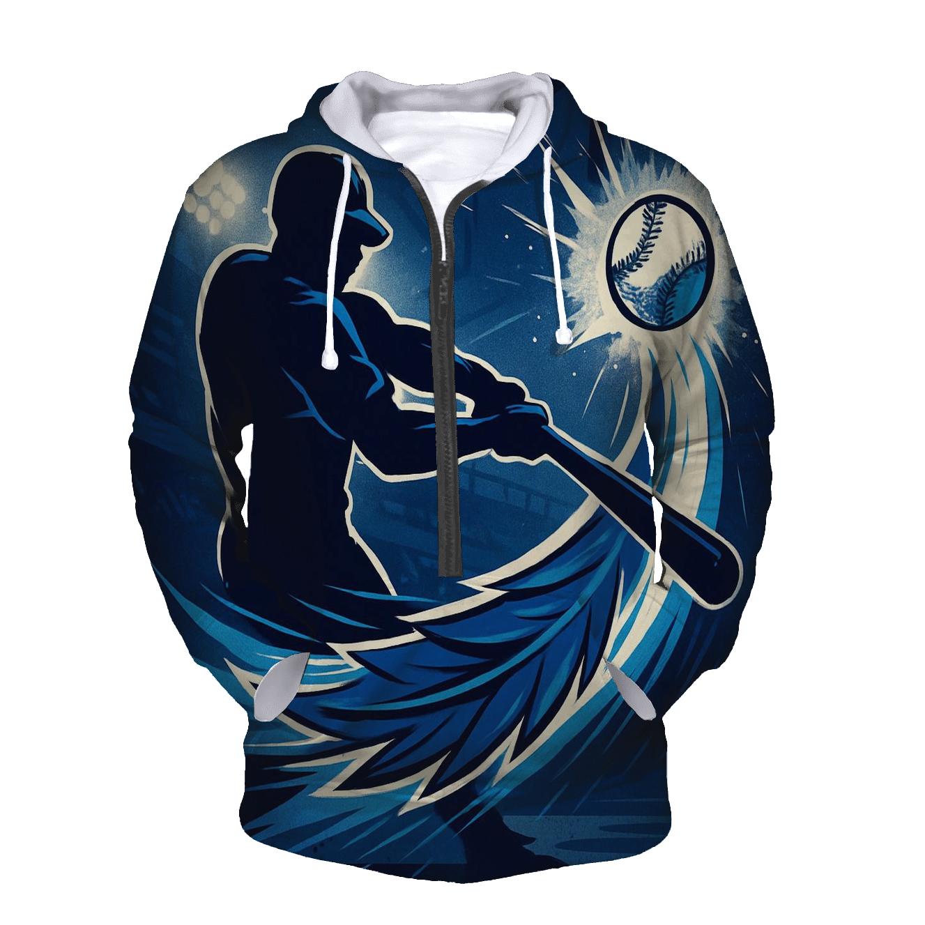 Bat Swing In Blue Jays Rush premium hoodies