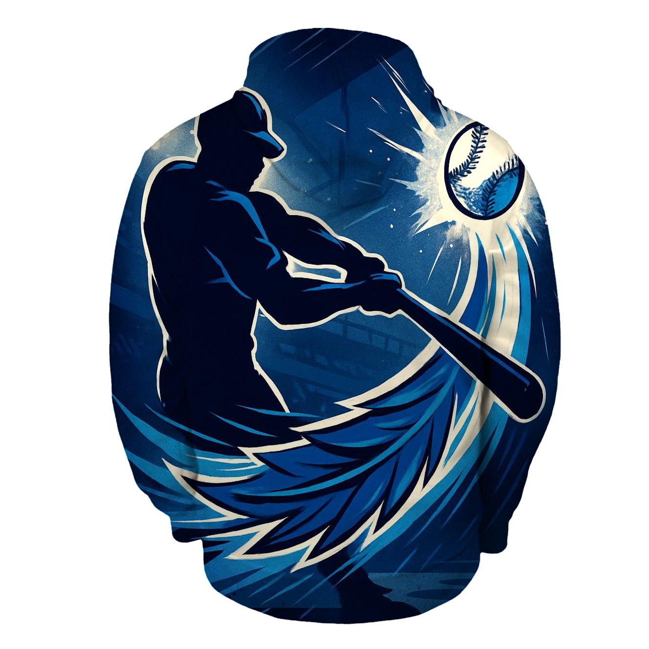 Bat Swing In Blue Jays Rush premium hoodies