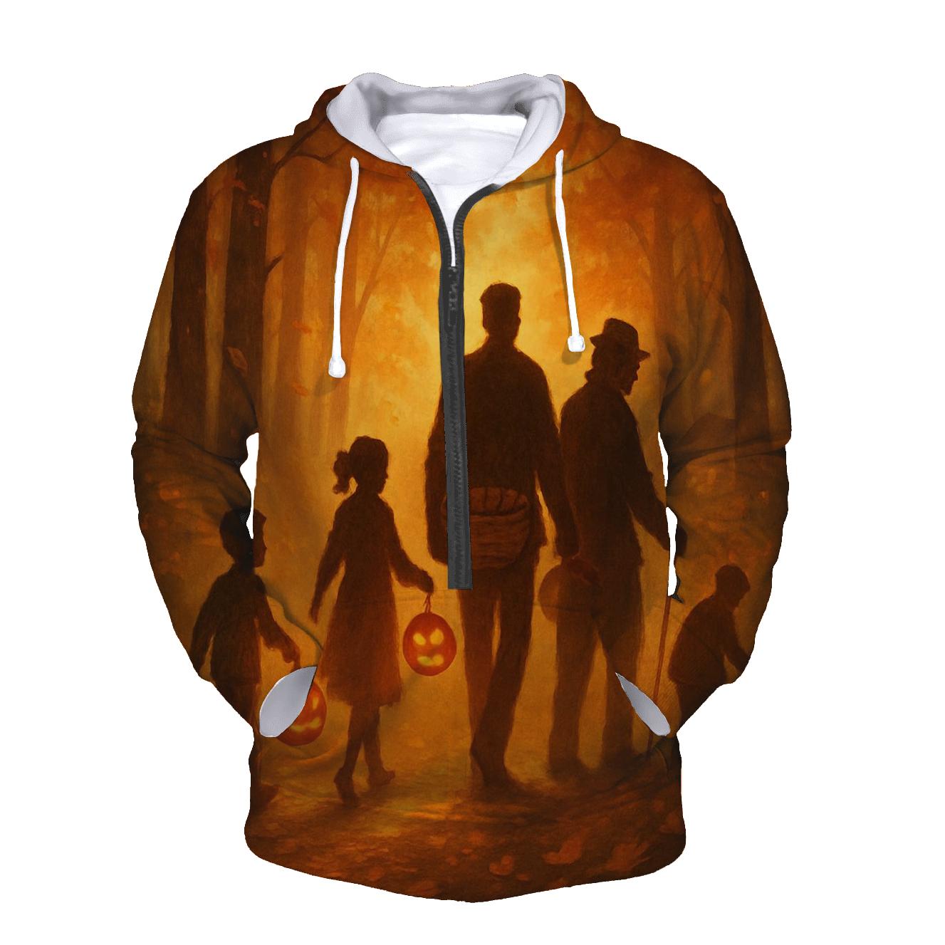 Golden Hour Gratitude Lantern Trail embroidered hoodies