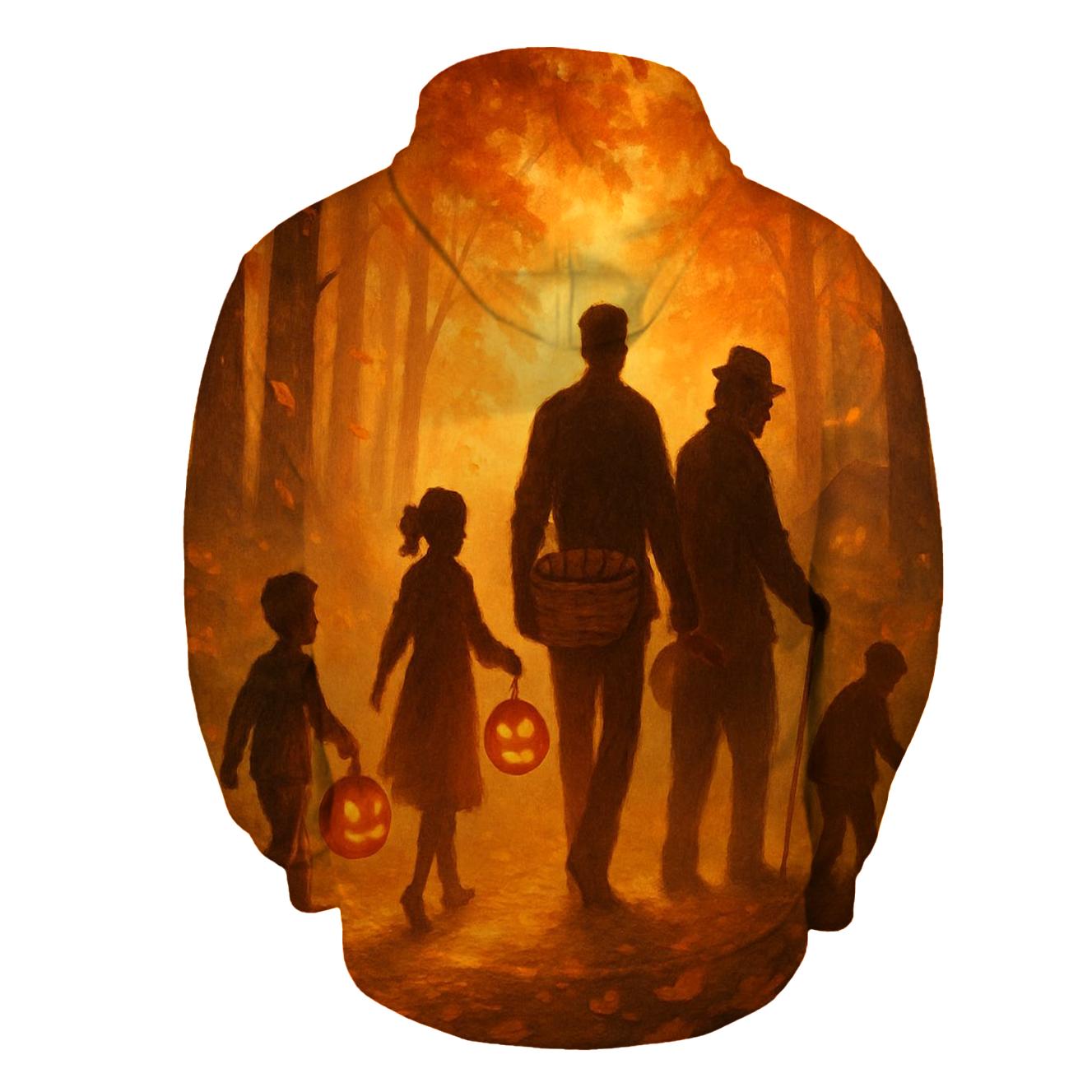 Golden Hour Gratitude Lantern Trail embroidered hoodies