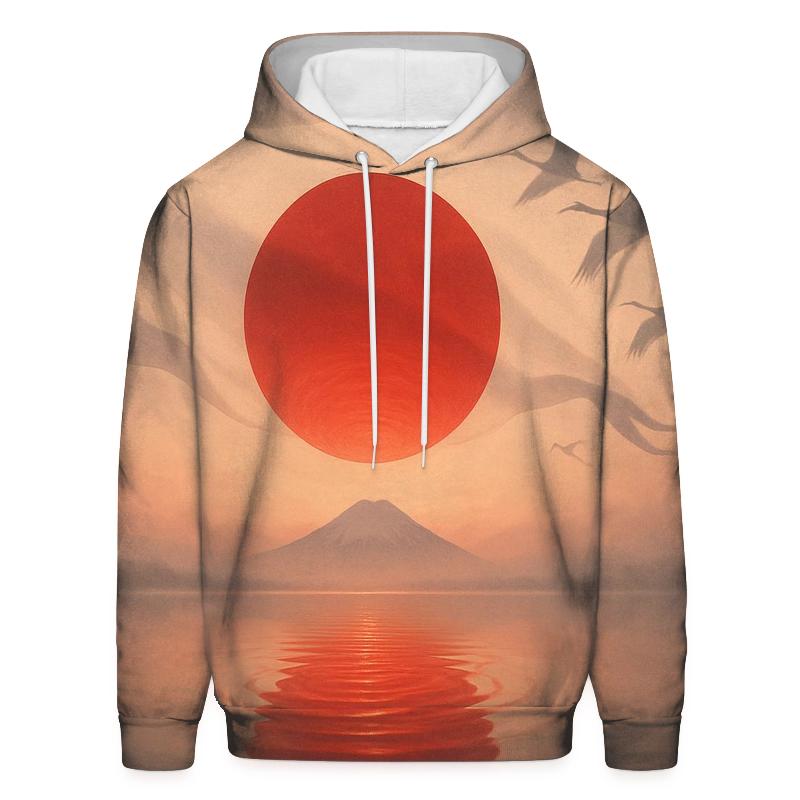 Rising Sun Mist Over Water lightweight hoodies