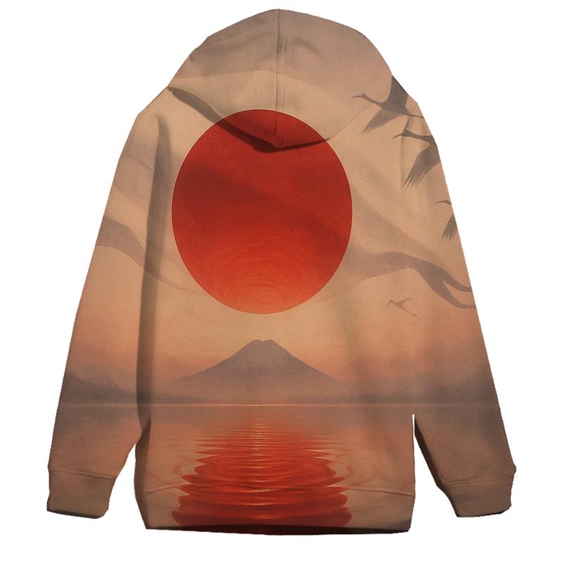 Rising Sun Mist Over Water lightweight hoodies