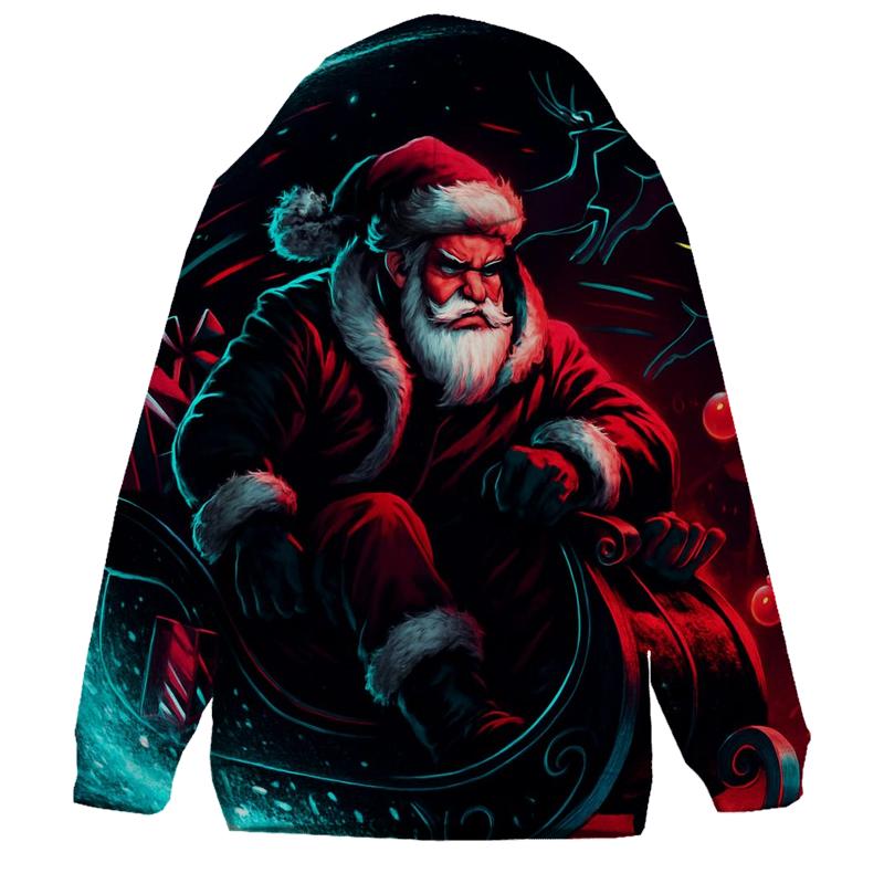 Neon Sleigh Drift Santa hoodie trends