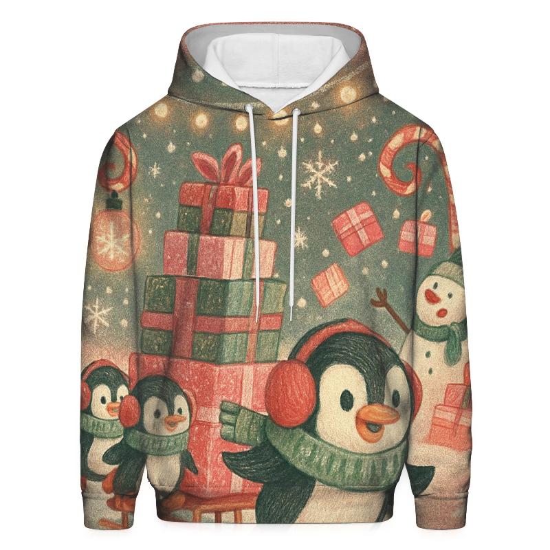 Mischief Penguin Postal Parade In A Snow Globe Street hoodie designs
