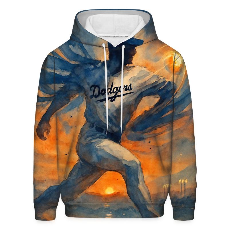 Coastal Windup In Sunset Glow embroidered hoodies