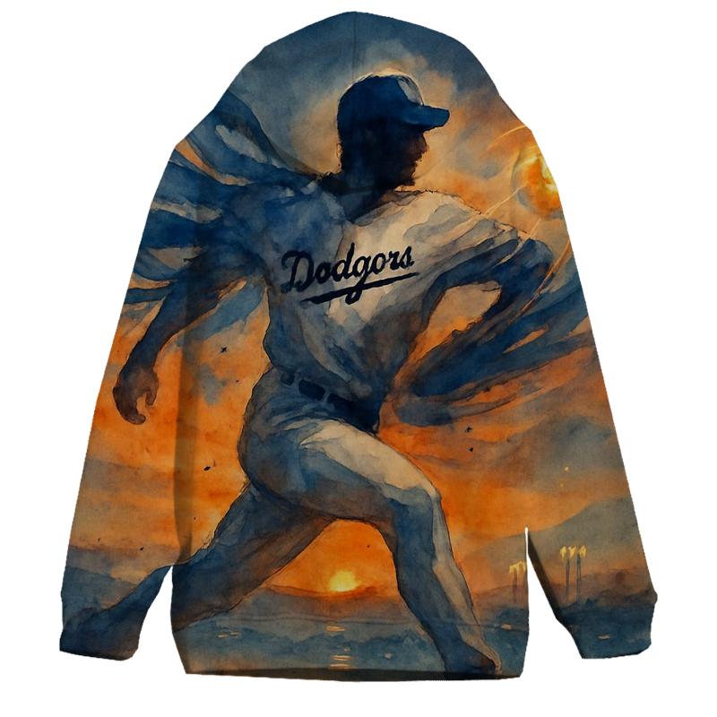 Coastal Windup In Sunset Glow embroidered hoodies