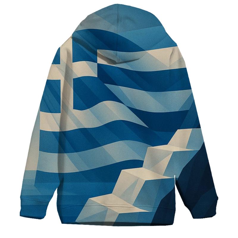 Aegean Geometry Banner designer hoodies