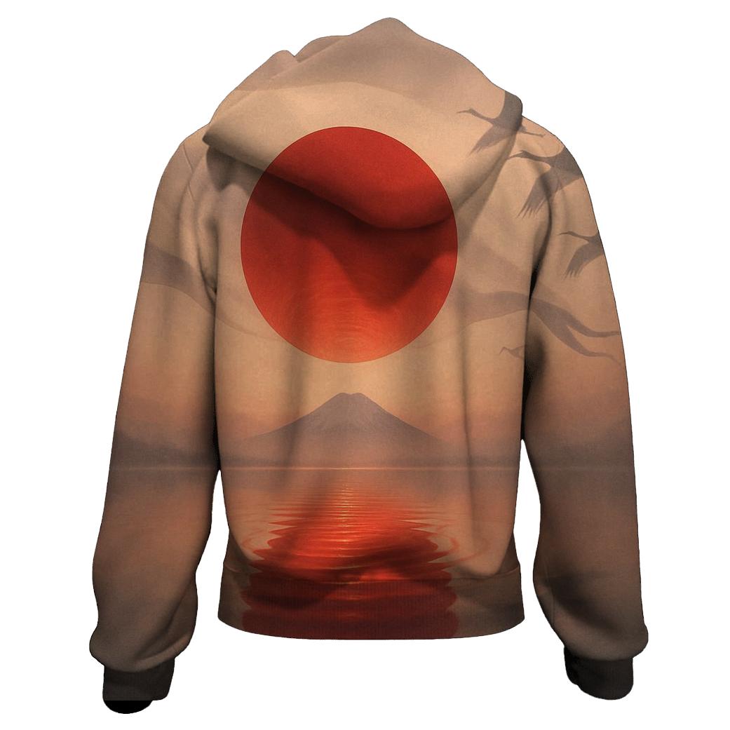 Rising Sun Mist Over Water designer hoodies