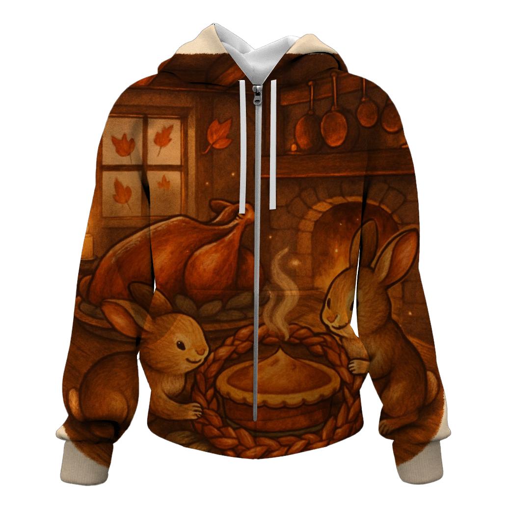 Candlelit Cornucopia Cottage Feast heavyweight hoodies