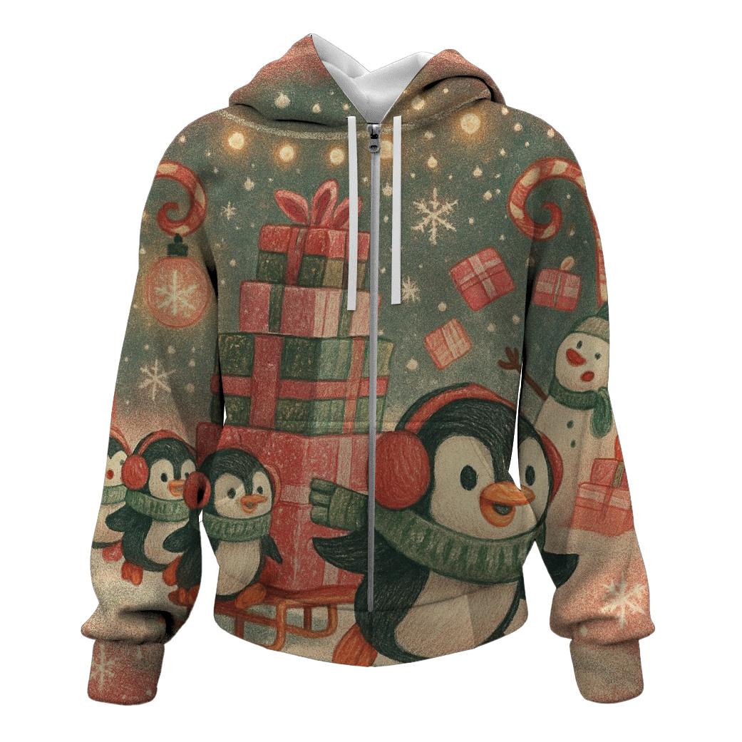 Mischief Penguin Postal Parade In A Snow Globe Street premium hoodies