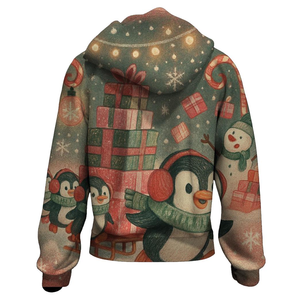 Mischief Penguin Postal Parade In A Snow Globe Street premium hoodies