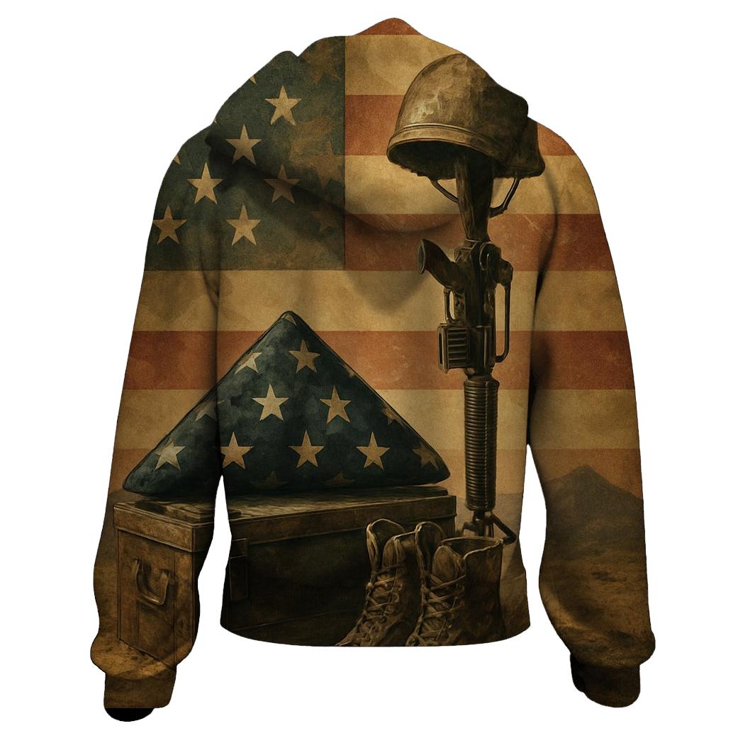 Desert Memorial In Wind And Light zip-up hoodies
