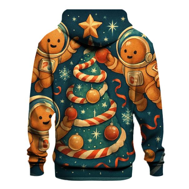 Gingerbread Astronauts Decorating A Zero Gravity Tree hoodies fashion