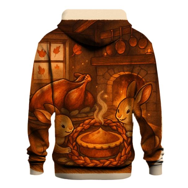 Candlelit Cornucopia Cottage Feast printed hoodies