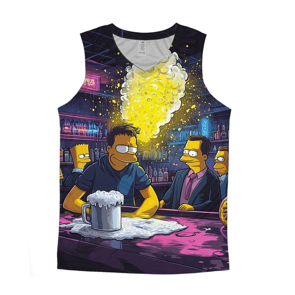 Moes Neon Nighttime Soda Storm graphic print tank tops