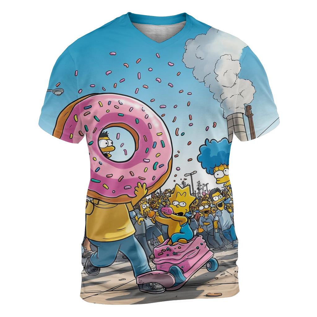 Springfield Sidewalk Stampede Surprise vibrant all-over design tees