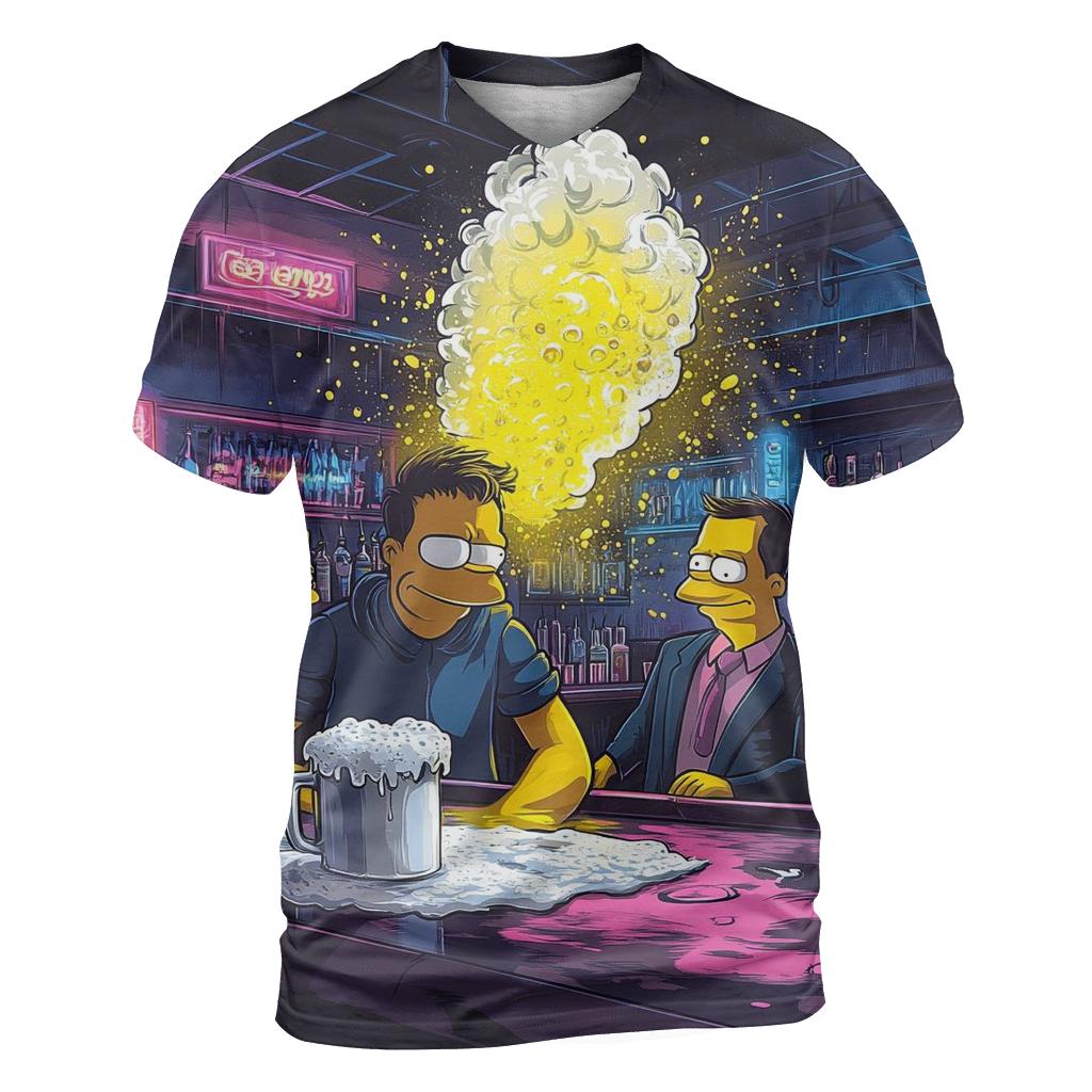 Moes Neon Nighttime Soda Storm unique graphic print tees