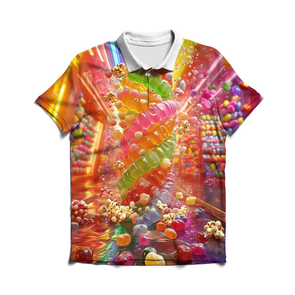 Gummy Tempest Candy Tornado custom polo shirts