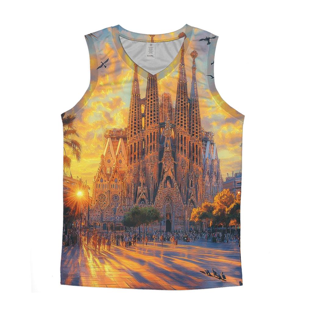 Sagrada Familia - Barcelona casual summer tank tops