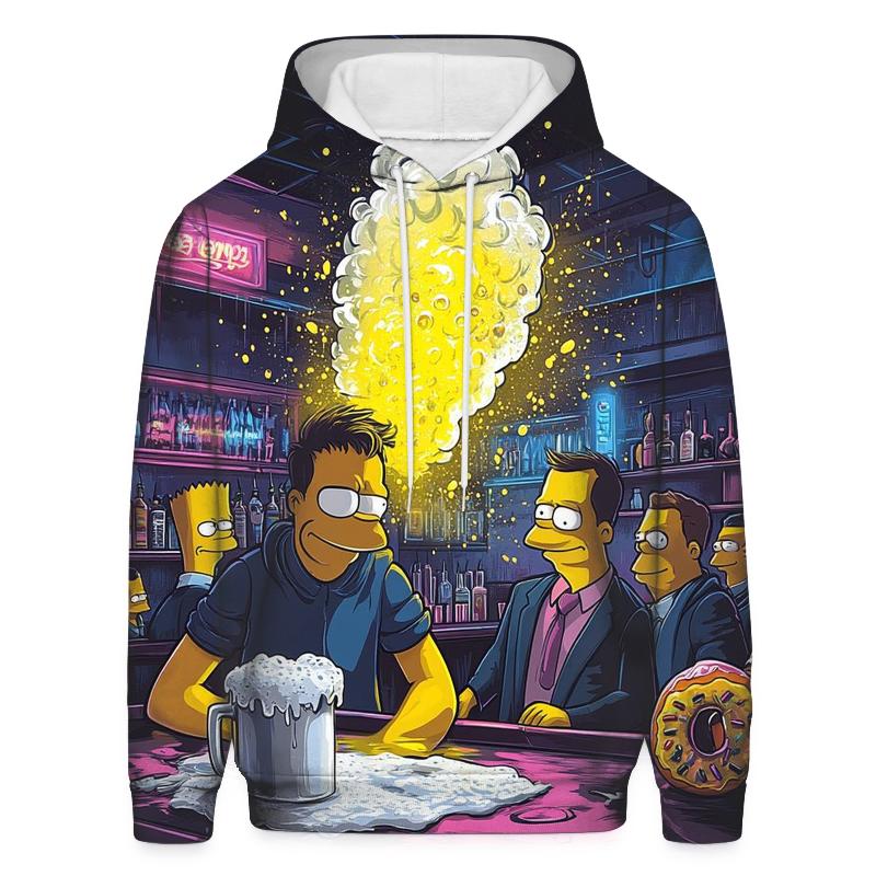 Moes Neon Nighttime Soda Storm printed hoodies