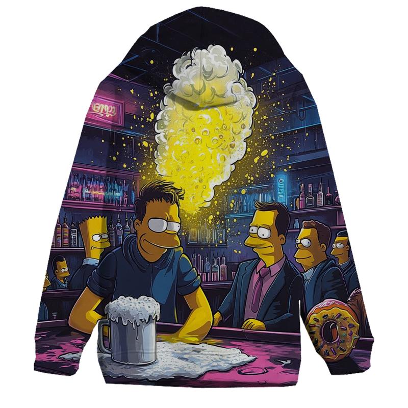 Moes Neon Nighttime Soda Storm printed hoodies