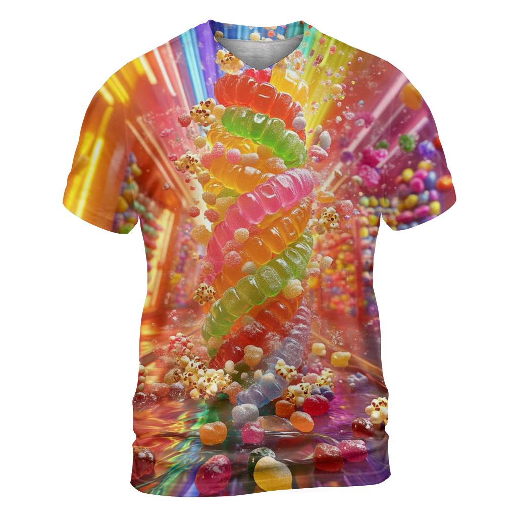 Gummy Tempest Candy Tornado designer pattern shirts