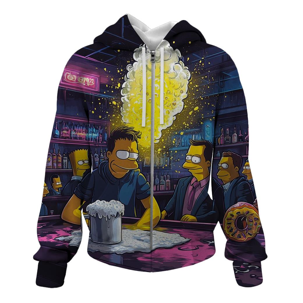 Moes Neon Nighttime Soda Storm printed hoodies