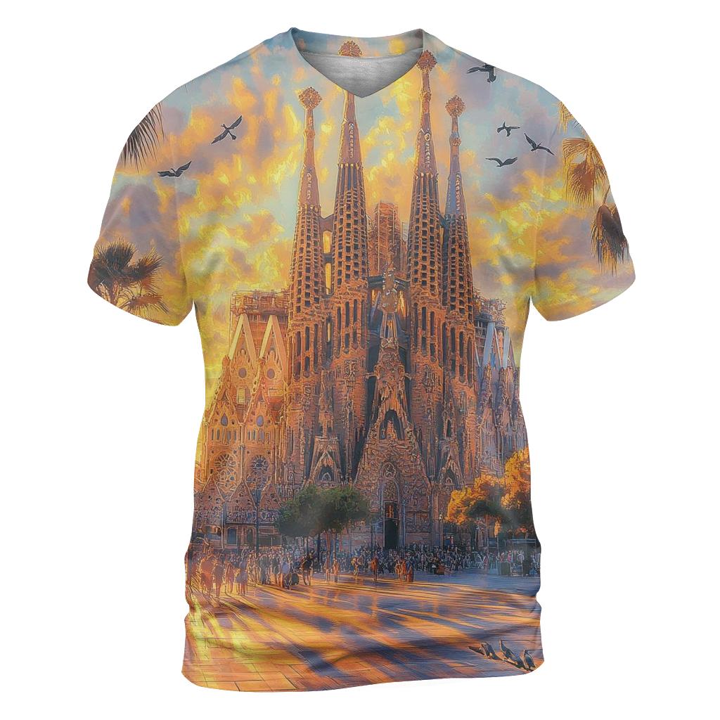 Sagrada Familia - Barcelona unique graphic print tees