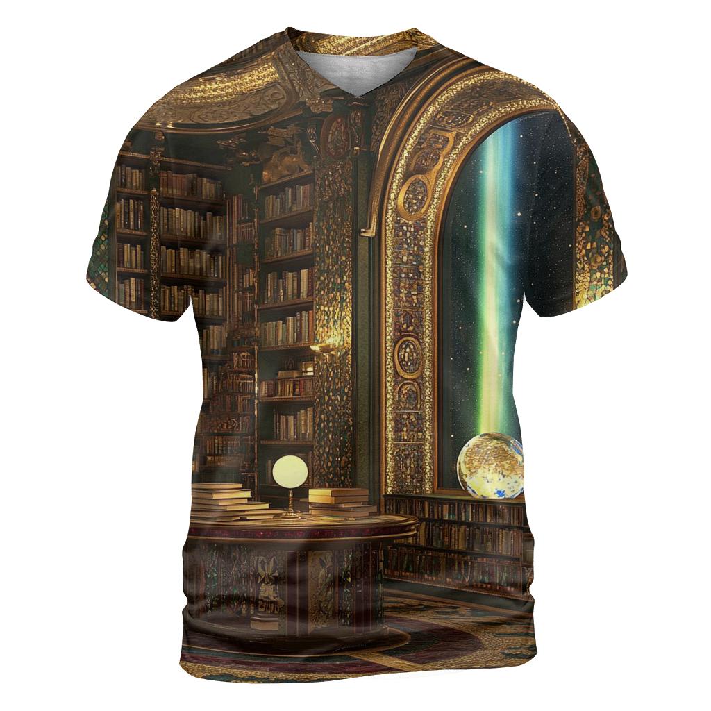 Gustav Klimt Inspired Aurora Library Salon unique graphic print tees