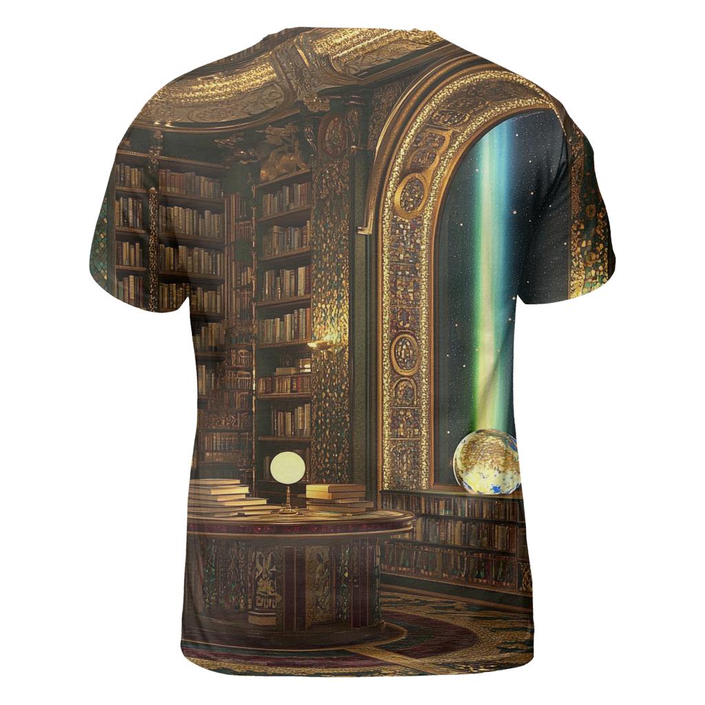 Gustav Klimt Inspired Aurora Library Salon unique graphic print tees