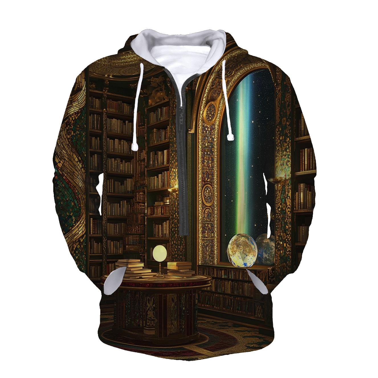 Gustav Klimt Inspired Aurora Library Salon graphic hoodies
