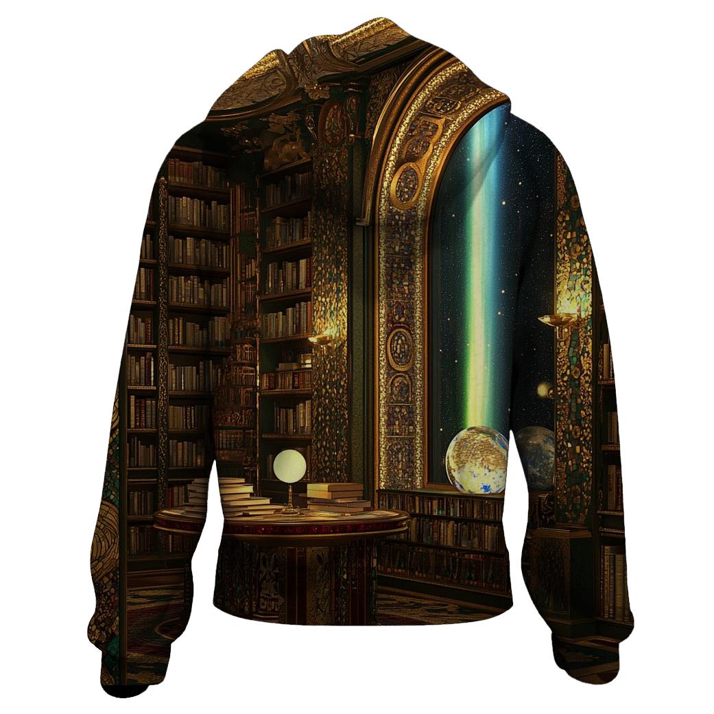 Gustav Klimt Inspired Aurora Library Salon pullover hoodies