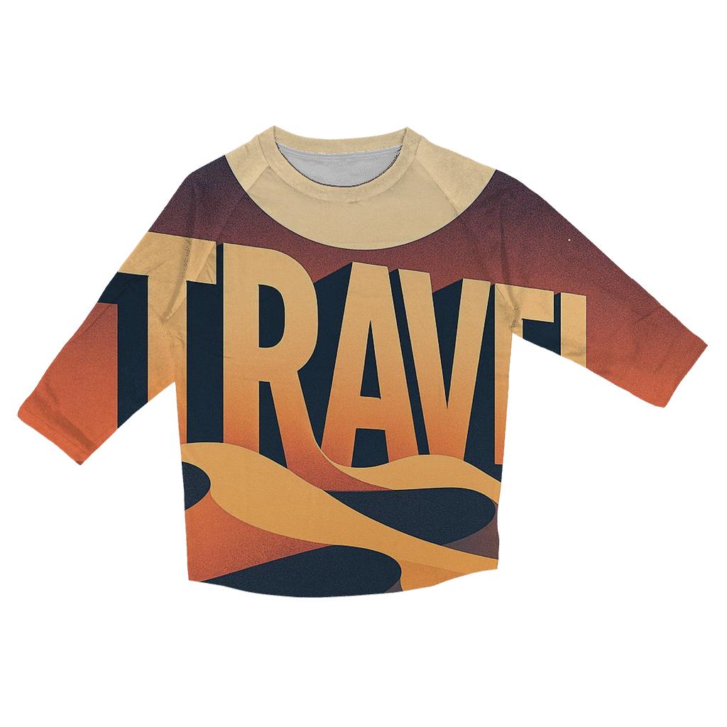 Desert Moon Typography Mirage designer 3/4 sleeve blouses