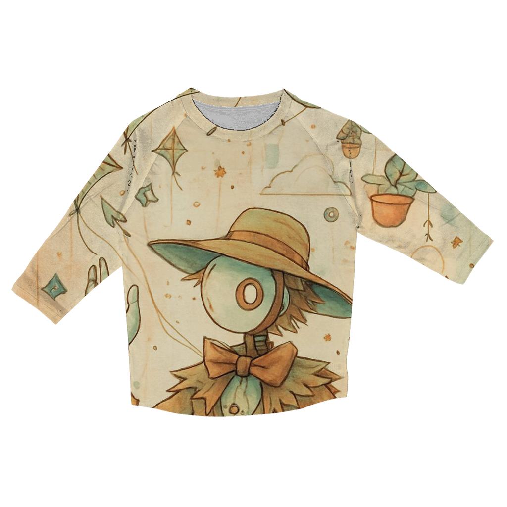 The Clockwork Kite Garden trendy 3/4 sleeve tops