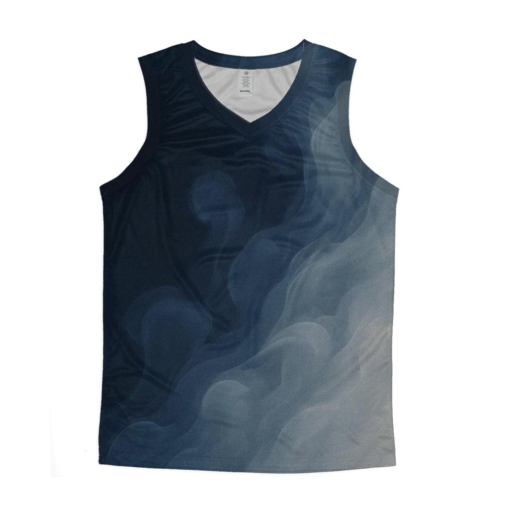 Moonlit Ink Diffusion graphic print tank tops