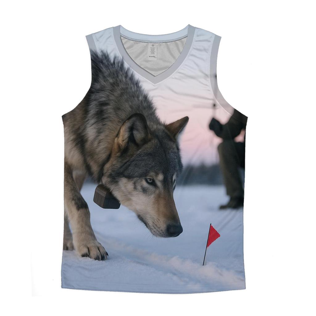 Radio Collared Wolf At Boreal Rewilding Checkpoint designer workout tanks