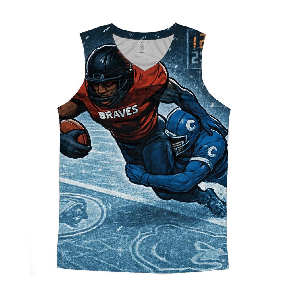 Frozen Goal Line Clash Braves Versus Cubs casual summer tank tops