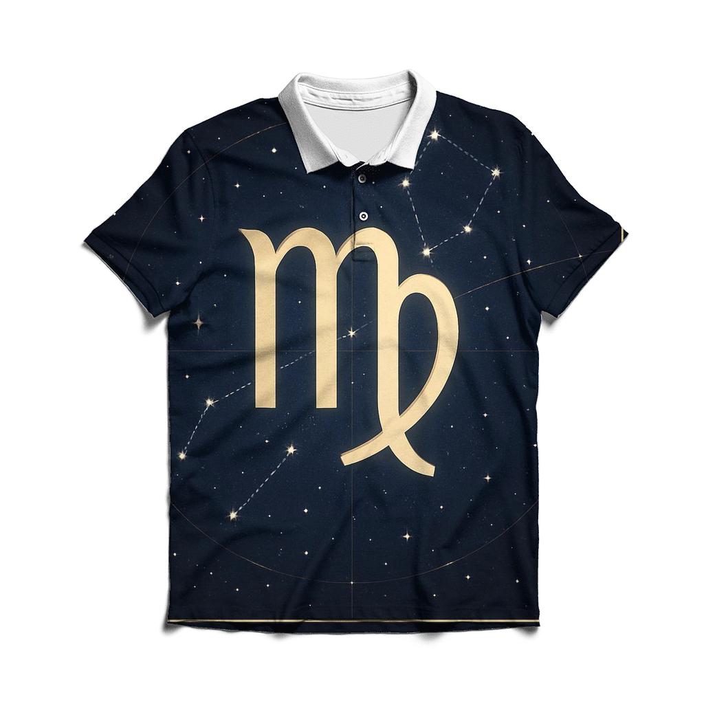 Virgo Mercury Star Atlas Emblem stylish collar polo tees