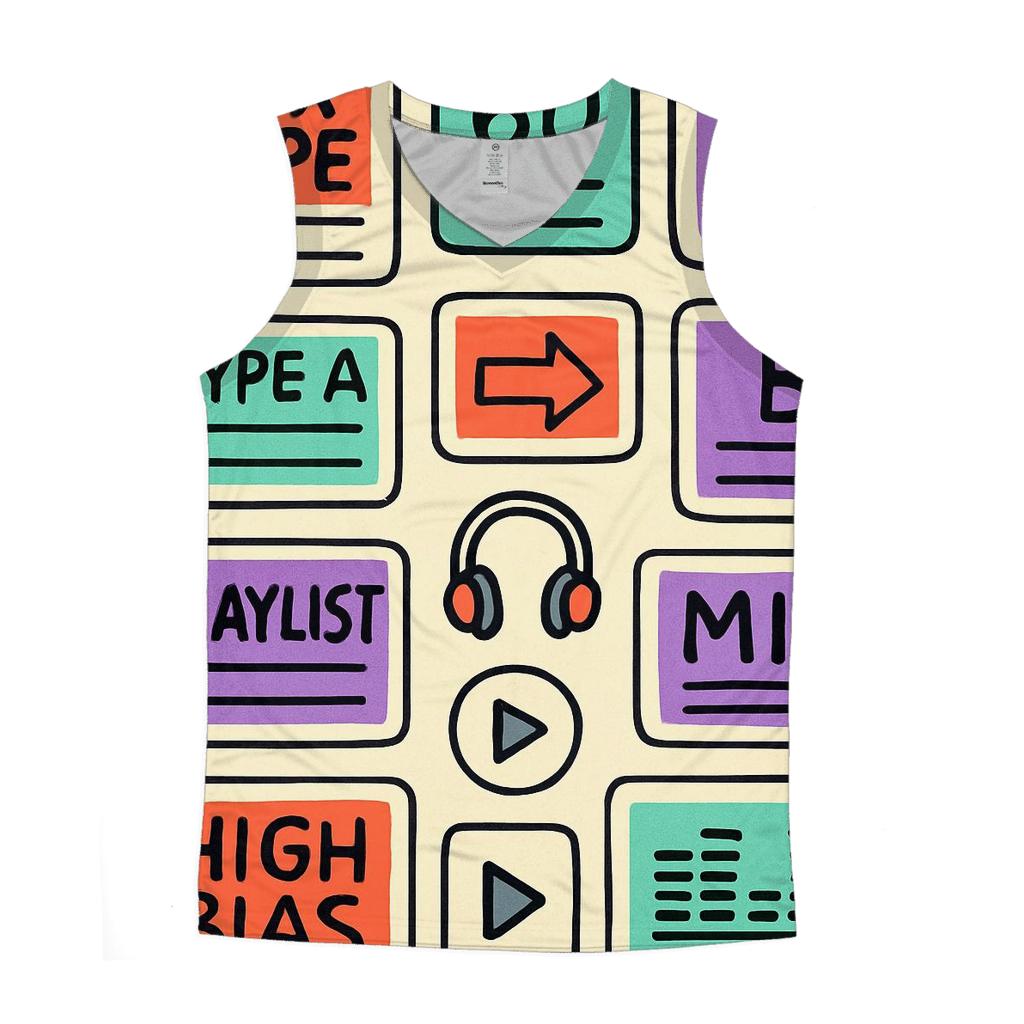 Mixtape Label Sticker Collage custom tank tops